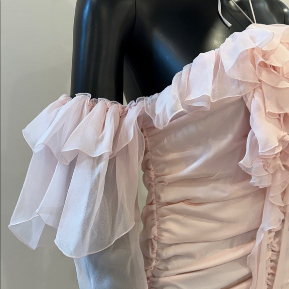 Magda Butrym Silk Corset Mini Dress Blush Pink | Built-In Corset | NEW 36/S - Picture 6 of 16